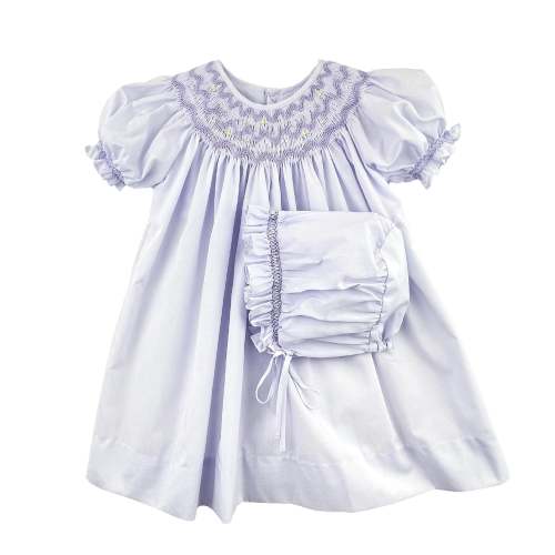 Lavender Smocked Day Dress & Bonnet – Preemie Store