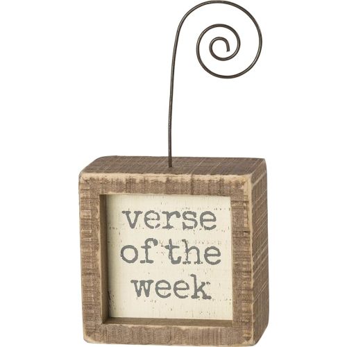Primitives by Kathy 38511 Inset Photo Holder Block, 3x3, Verse of The Week