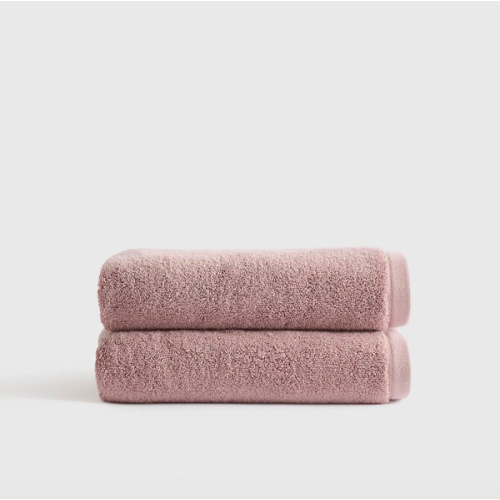 Plush Organic Turkish Cotton Hand Towel (Set of 2) in Dusty Mauve