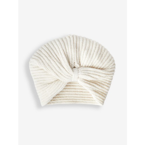 JoJo Maman Bébé Cream Girls' Knitted Turban