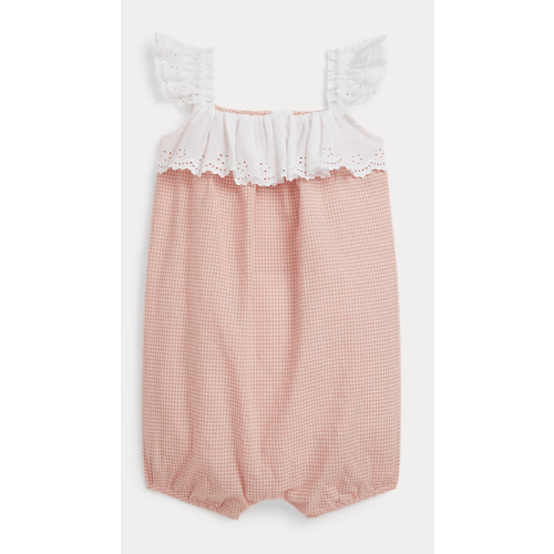 Eyelet Cotton Madras Bubble Shortall-3M