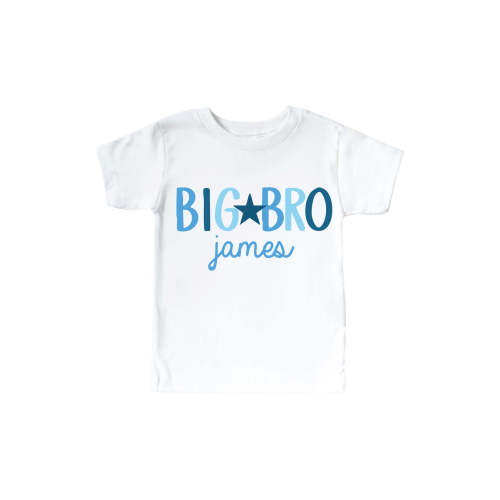 Personalized Promoted To Big Kids Graphic Tee | White