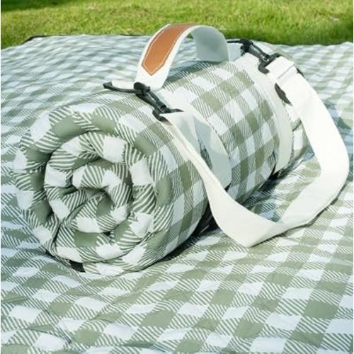 Genovega Waterproof Picnic Blanket Beach Outdoor Camping Mat Rug Extra Large Foldable Cute Big Travel Essential Accessories Gift Park Patio Lawn Garden Grass Play Music Festival Concert Must Have