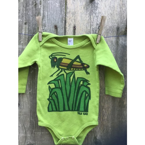 Spring Green Long Sleeve Grasshopper One Piece