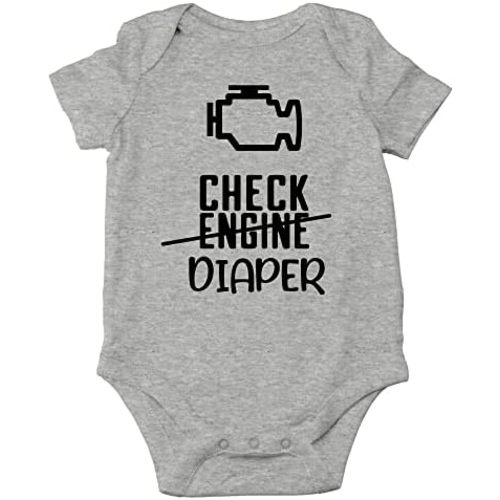 CBTwear Check Engine - Baby Clothes - Funny Newborn Bodysuit Outfits for Boys and Girls