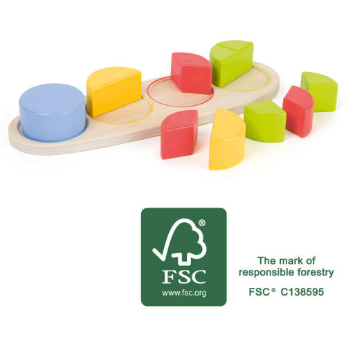 Small Foot Fraction Circles Shape-Fitting Puzzle "Educate"