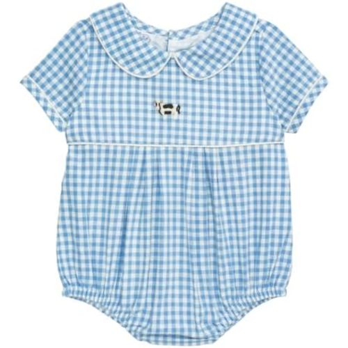 Mud Pie Baby Boy Farm Icon Gingham Bubble