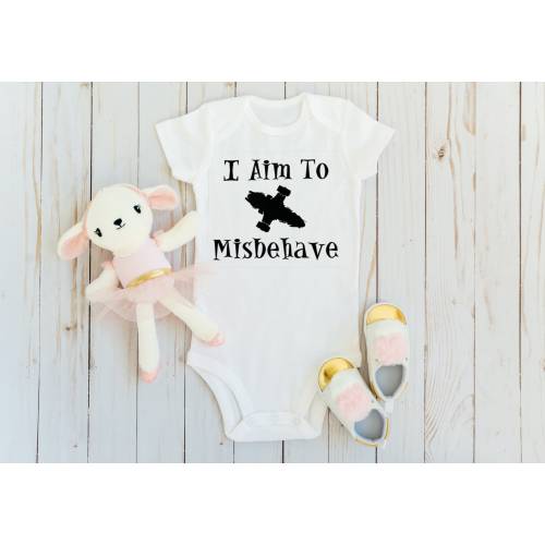 Firefly Tshirt, I Aim To Misbehave, Serenity Tshirt, Serenity Baby Bodysuit, Firefly Baby Outfit, Syfy Baby, Firefly Series, Serenity Movie