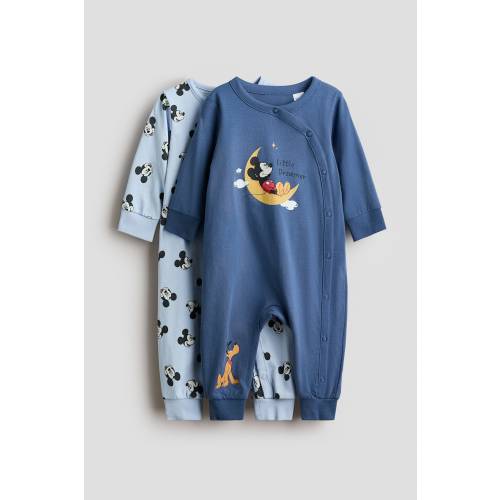 2-PACK PRINTED COTTON PAJAMA JUMPSUITS