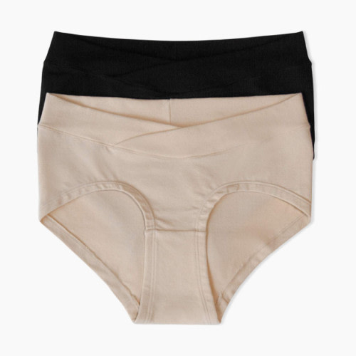 Kindred Bravely Bamboo Maternity Hipster Panties (2 Pack) - Neutrals, Large/X-Large