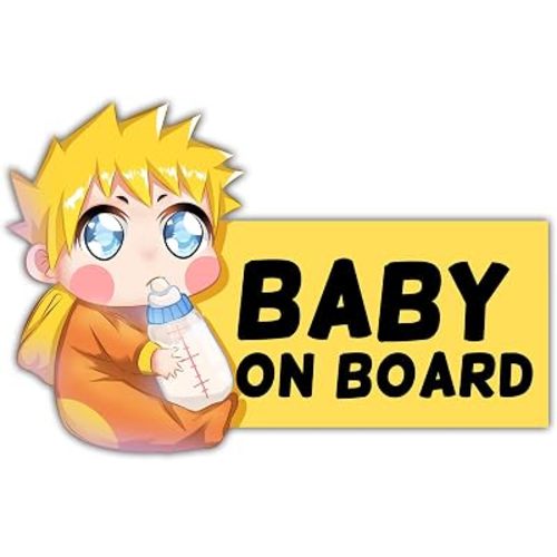 Baby On Board Sign Size 6" Inches Baby On Board Sticker for Cars Waterproof UV Resistant. Used for Cars, Trucks.