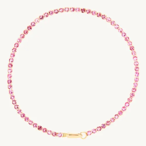 Harlequin Pink Tourmaline Tennis Bracelet