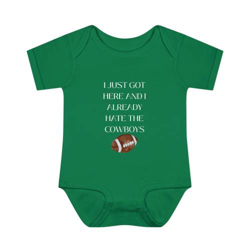 Eagles Cowboys Giants Commanders Funny Baby Bodysuit, Hate, Football Fan Onesie