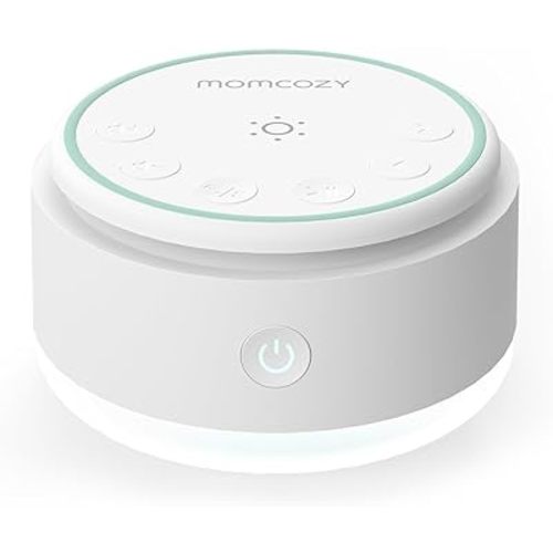 Momcozy Sound Machine for Baby | Portable White Noise Sound Machine for Sleep Rechargeable | 20 Sleep Sounds White Noise Machine with Nursery Night Light | Travel Sleep Sound Machine Battery Based