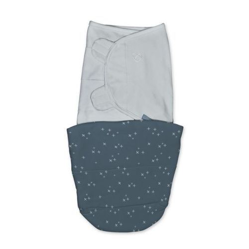 SwaddleMe by Ingenuity All Season Swaddle Wrap - Stardust: 0-3 Months, Cotton, Long Sleeve, Front Hook