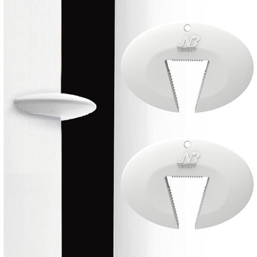 Door Pinch Guard and Door Slam Stopper, Durable Silicone Door Finger Pinch Guard, Prevents Finger Pinch Injuries, Slamming Doors, Door Safety for Kids, 2 Packs White Basic.