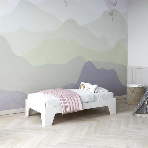 Little Seeds Maverick Montessori Toddler Floor Bed with 2 Heights, White