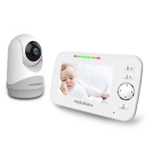 HelloBaby 4.3" Video Baby Monitor with Remote (HB6243) - White