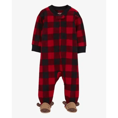 Baby Plaid Fleece Zip-Up Footie Sleep & Play Pajamas - Carter's | Carter's