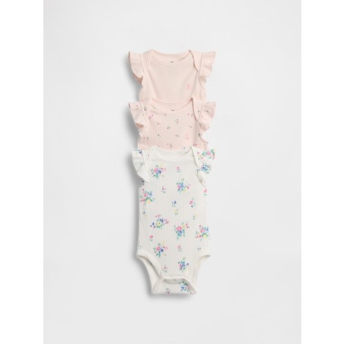Baby First Favorites TinyRib Ruffle Bodysuit (3-Pack)