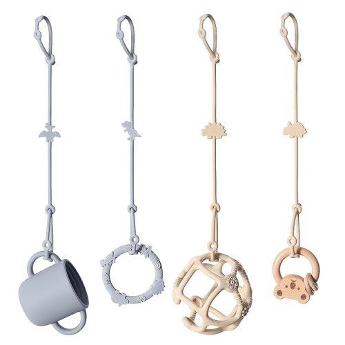 Toy Straps for Baby 6 Pack Keep Your Baby's Toys and Sippy Cups Secure with Toy Straps and Sippy Cup Strap Adjustable Silicone Toy Straps for Strollers High Chair, Stroller Accessories