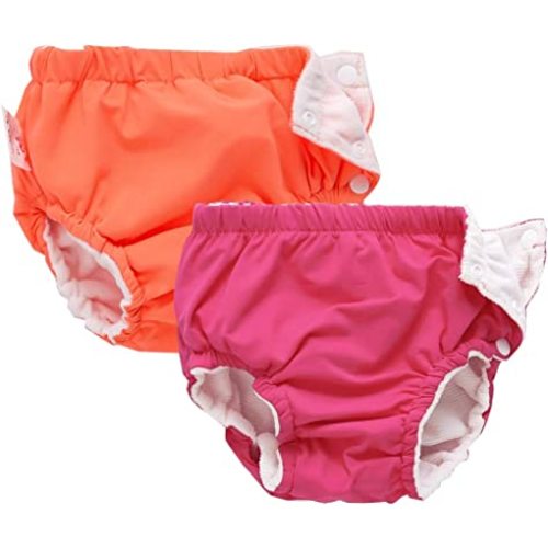 IIjnUhb Swim Diapers Baby Reusable 2 Pack,Washable Pants for 0-3 Years Boys Girls Swimming Lesson Shower Gifts