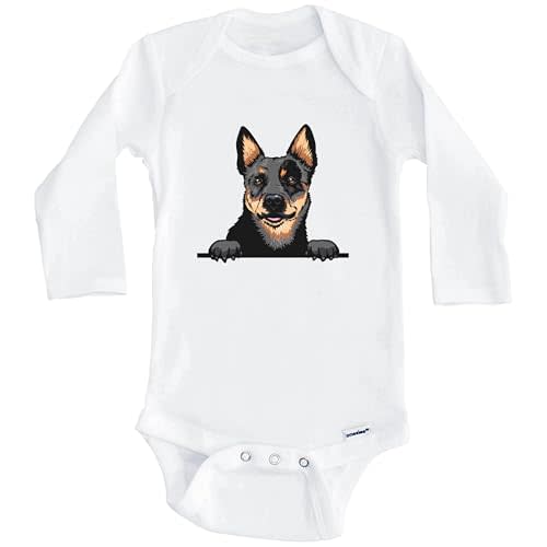 Australian Cattle Dog Dog Breed Cute One Piece Baby Bodysuit (Long Sleeve)