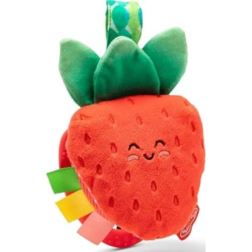 Melissa & Doug Peek-a-Boo Berry Take-Along Toy with Teether, Clip-On Stroller Toy for Baby Ages 12m+