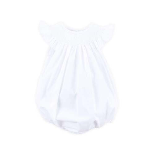Shine Like A Pearl White Smocked Bubble