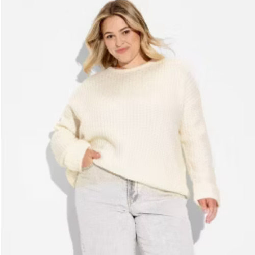 Women's Crewneck Cozy Cocoon Pullover Sweater - Wild Fable™