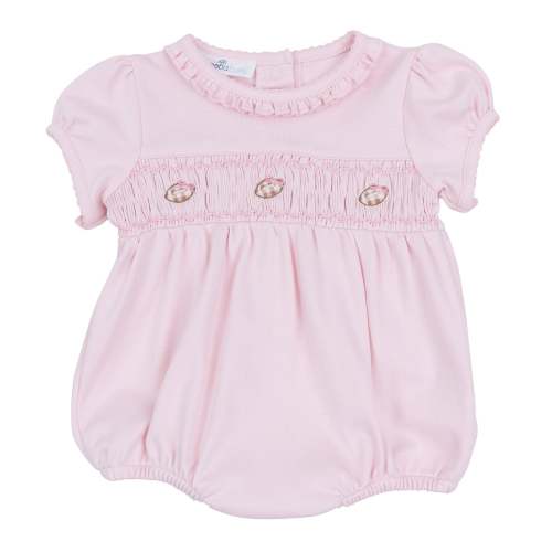 Tiny Tailgater Smocked Bubble - Pink