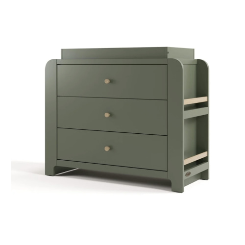 Read-with-Me® 3 Drawer Chest with Bookshelves and Removable Changing Topper