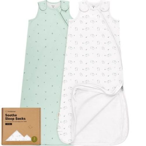 KeaBabies 2-Pack Sleep Sacks for Babies, Soothe Sleeping Sack Wearable Blanket, Infant, Toddler, Newborn Swaddle Sack