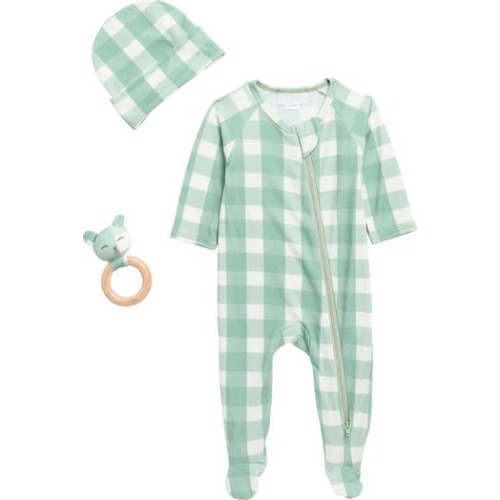 Toby Gingham Footie, Hat & Teether Set | Nordstromrack