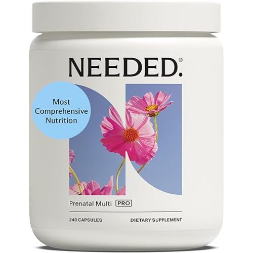 Needed. Prenatal Multi Pro | Multivitamin with Choline Capsules for Prenatal, Pregnancy, Breastfeeding, Postpartum | Expertly-Formulated & Third-Party Tested | 30-Day Supply