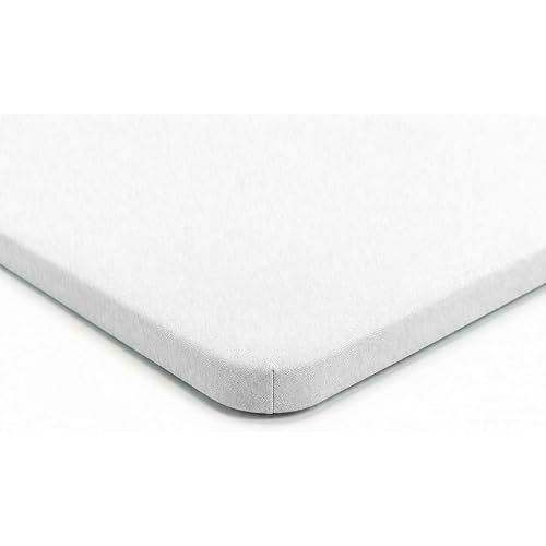 SheetWorld Baby Fitted Bassinet Sheet Fits Nuna Mixx, Bugaboo Fox, UPPAbaby 12 x 29, 100% Cotton Jersey Hypoallergenic, Organic White, Made in USA