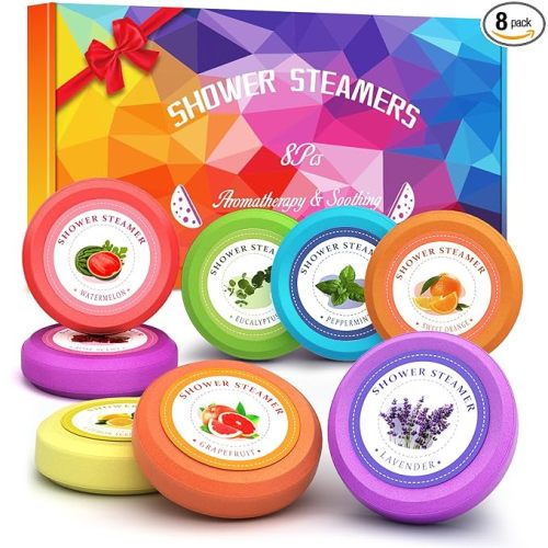 Shower Steamers Aromatherapy - sanyi Birthday Gifts for Women Teen Girl, Graduation Gifts, Wedding Favors for Guests Her, Shower Bombs with Natural Essential Oils Self Care
