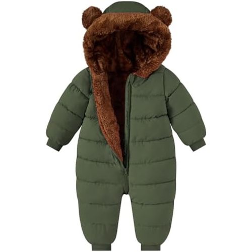 BFUSTYLE Baby Boy Snowsuit Fleece Toddler Coat 0M-3T Winter Suit with Hood