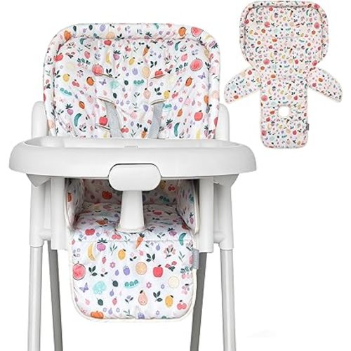 Baby High Chair Cover, Machine Washable High Chair Cushion Pad, Waterproof & Soft, Fits 3-5 Point Harness Chairs, High Chair Replacement Cover for Home & Restaurant Use Oatmeal