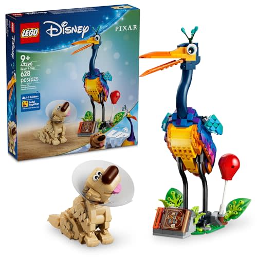 LEGO Disney and Pixar Kevin & Dug 43290 | Building Toys for Girls & Boys, Ages 9+, 'Up' Movie Set for Disney Fans, Kids Bedroom Decor, 628 Pieces, Gift for Birthdays