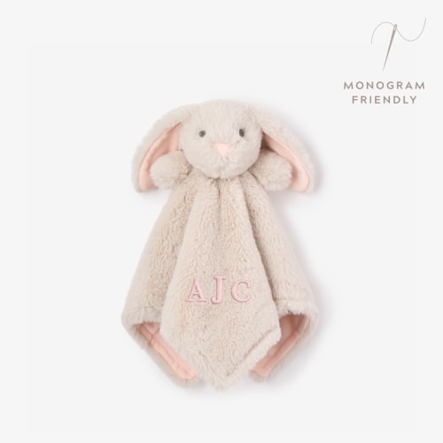 Bunny Baby Security Blanket TAUPE / 15x15