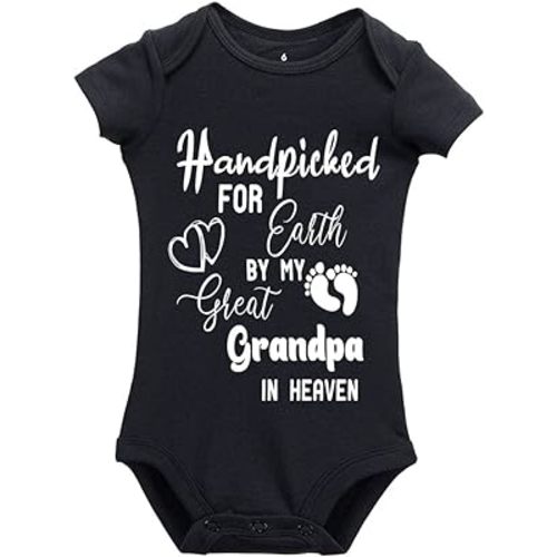 Hand Picked for Earth by My Great Grandpa in Heaven Baby Bodysuit Unisex Infant Bodysuits