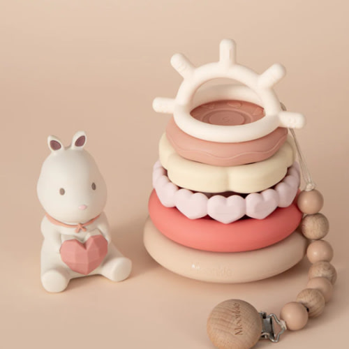 Bunny Stacking Teething Rings