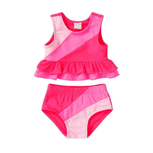 Younger Tree Toddler Baby Girls Summer Swimsuit Cute Sleeveless Swimwear Two-Piece Suit Beach Bikini for 18-24 Months
