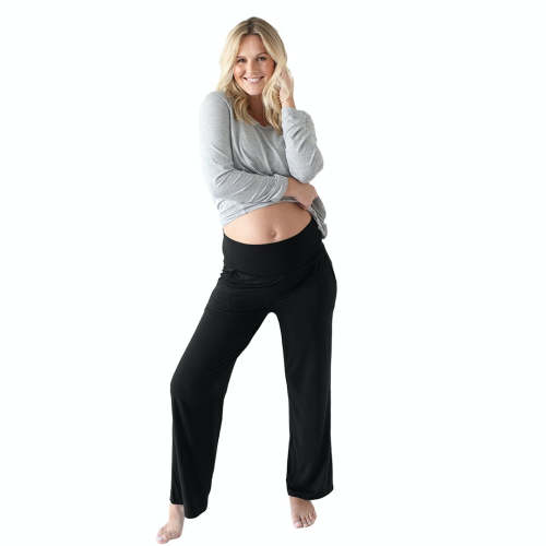 Bamboo Maternity & Postpartum Lounge Pants | Black
