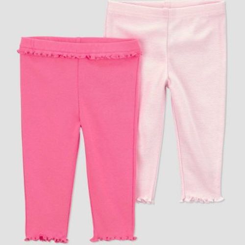 Carter's Just One You® Baby Girls' 2pk Striped Pants - Pink 12M