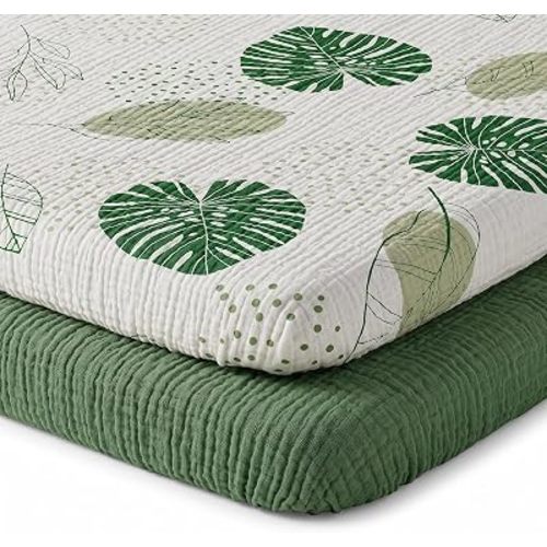 GAIVE Muslin Bassinet Sheet for Gaive Bassinet Mattress Only, 2-Pack