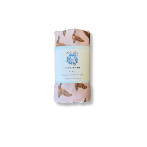 Mallard Montage Pink Lightweight Swaddle Blanket