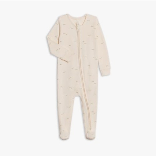 Caterpillar - Colored Organics Baby Zip-Up Footed Sleeper with 2-Way Zipper - Organic Cotton Pajamas