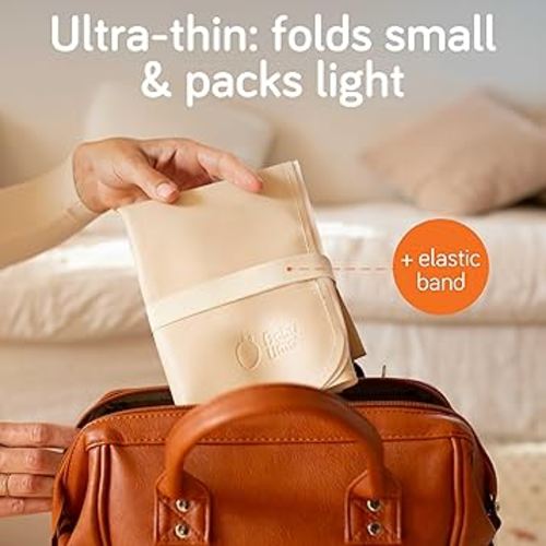 Baby Uma Vegan Leather Baby Changing Mat (Ivory)